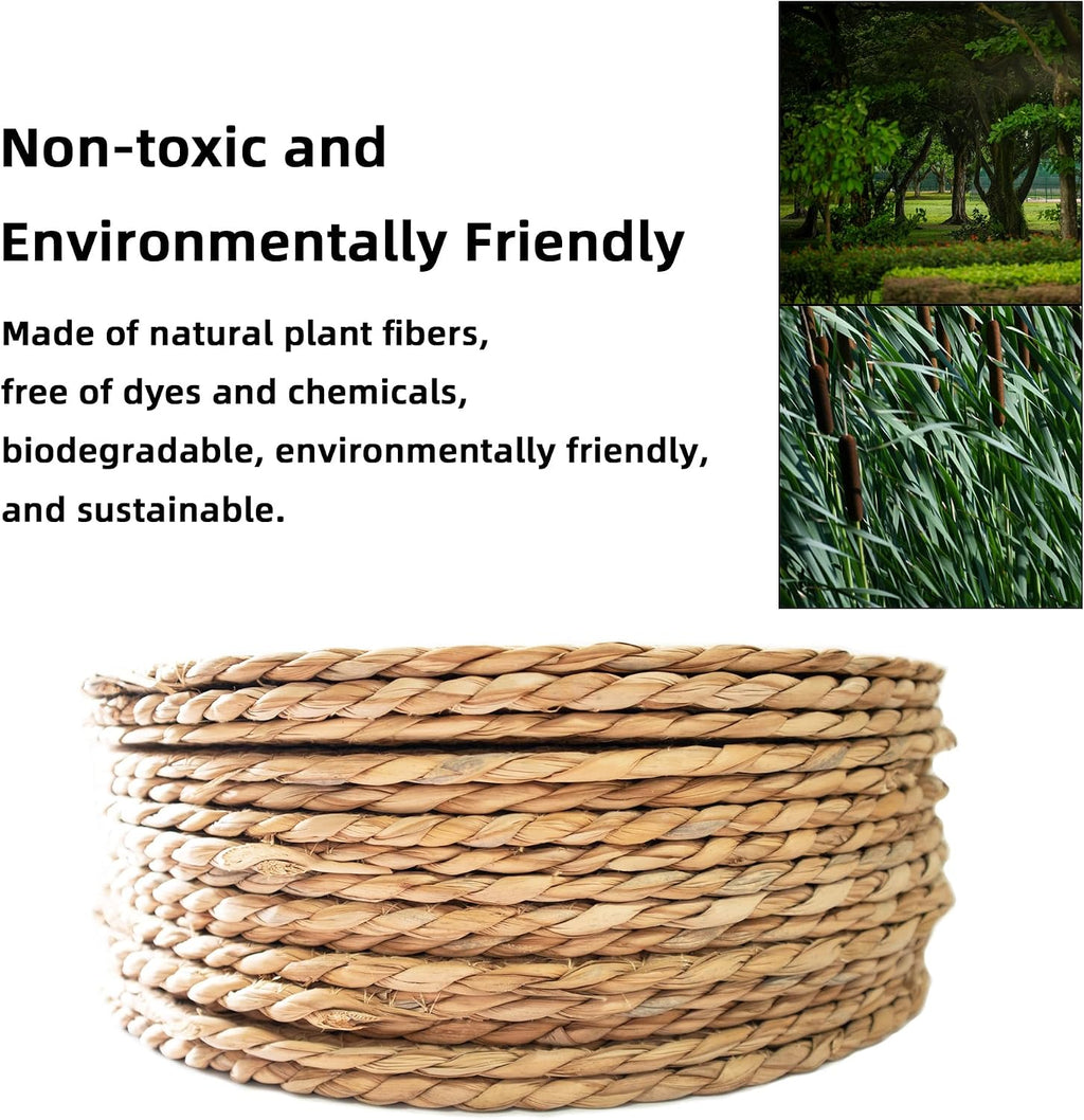 15Pcs 13" Cattail Woven Round Placemats