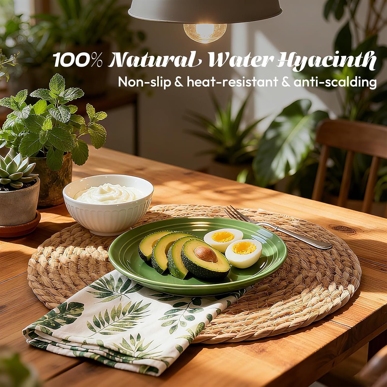 12Pcs 13" Round Woven Placemats Plate Chargers
